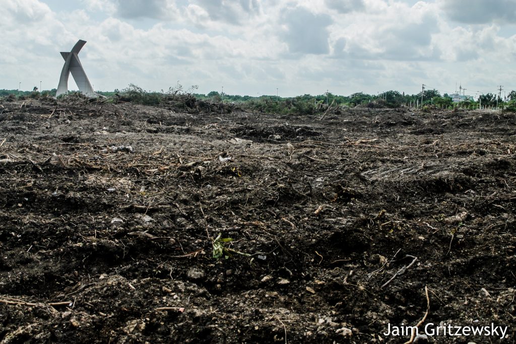 tierra dañada devastada di no al plástico